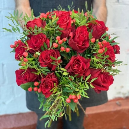 Букет из красных роз "Огонь" - купить с доставкой в по Жердевке